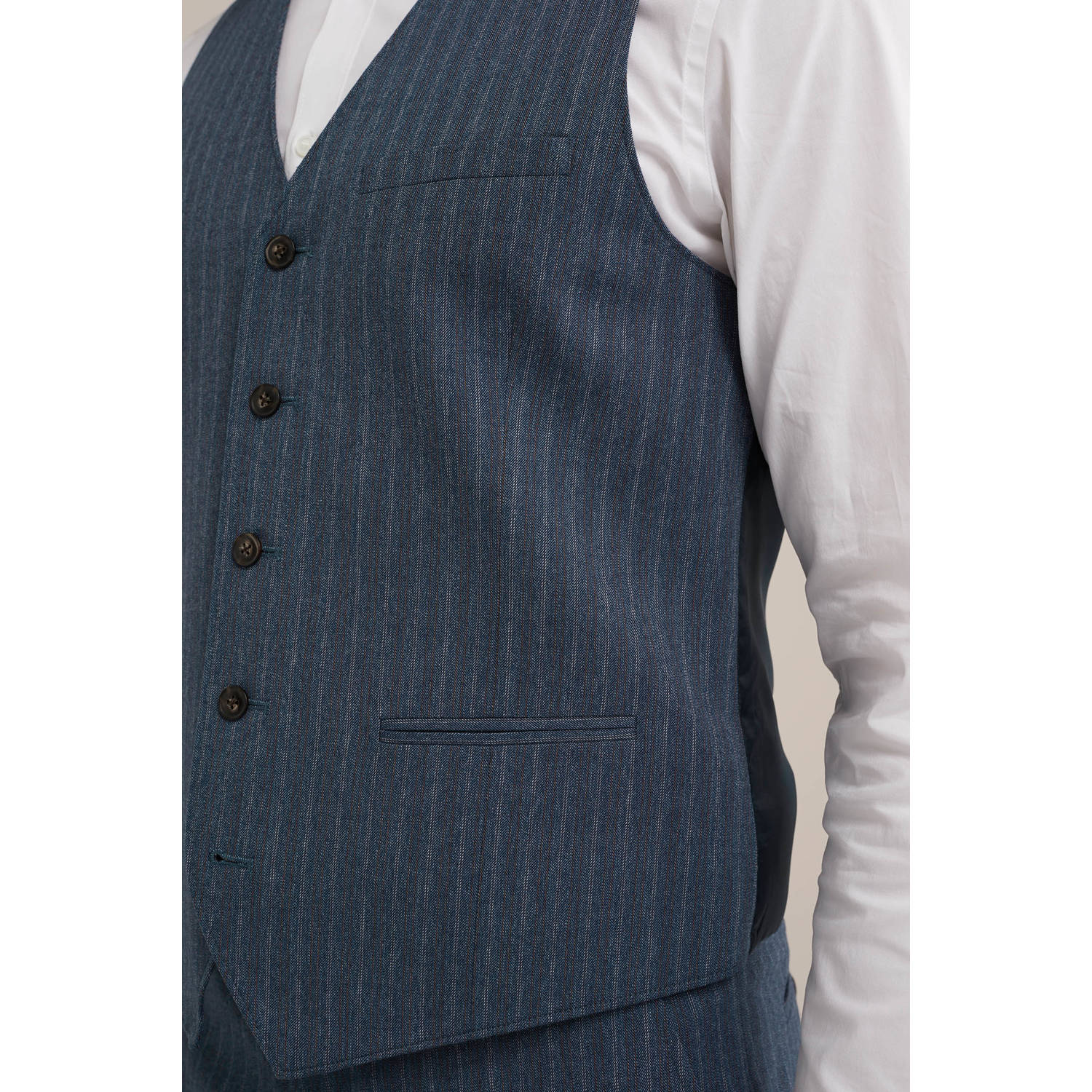 WE Fashion gilet grijsblauw
