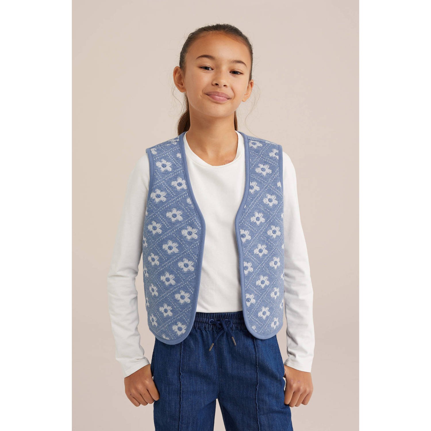 WE Fashion gilet blauw