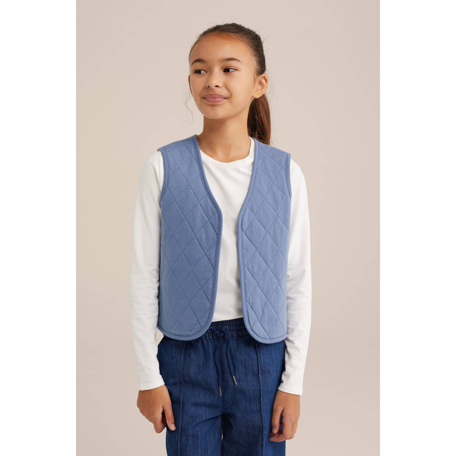 WE Fashion gilet blauw