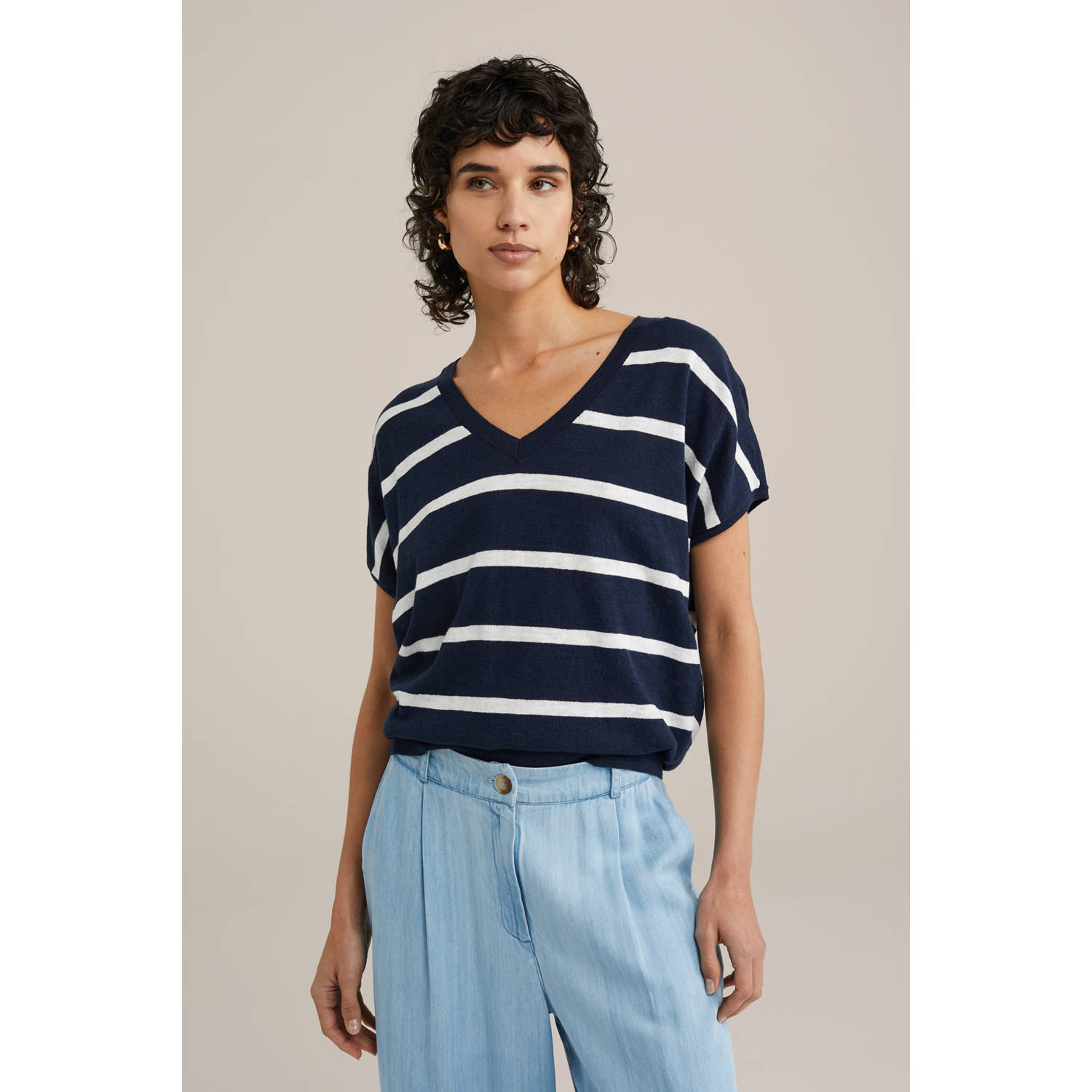 WE Fashion T-shirt donkerblauw