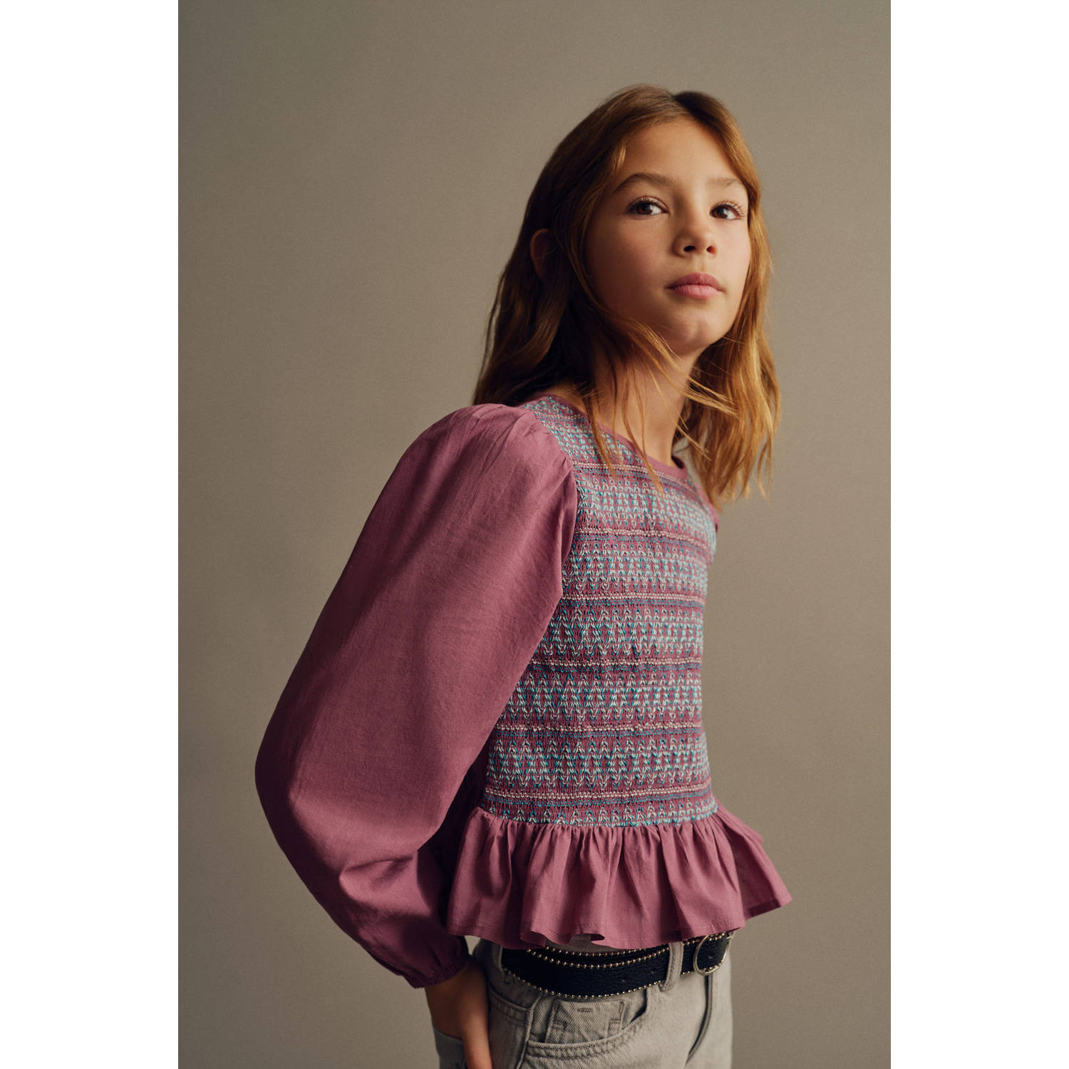 Mango Kids blousetop donkerrood