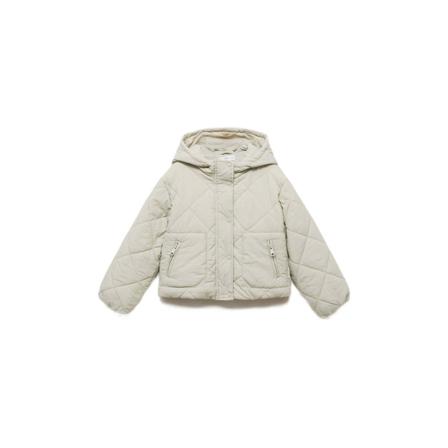 Mango Kids gewatteerde jas beige