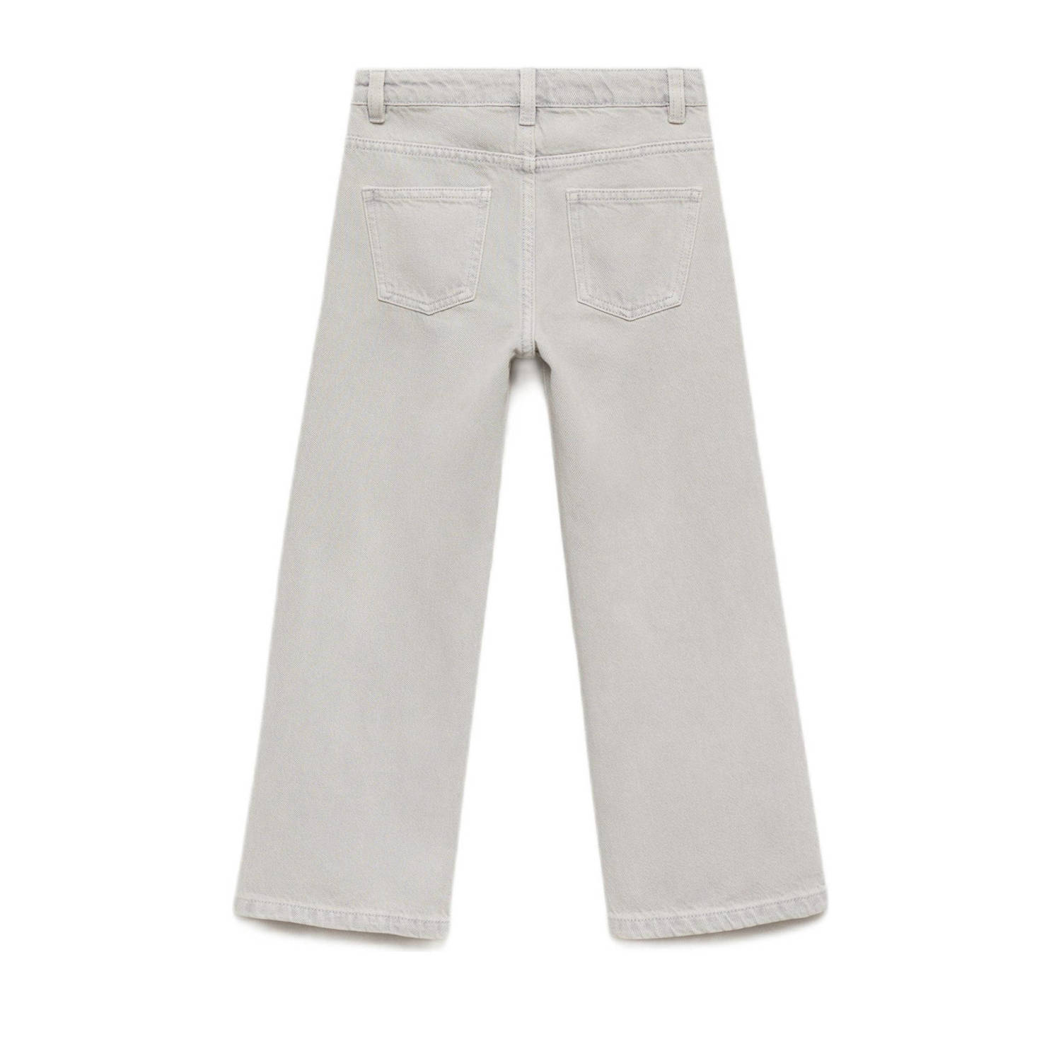 Mango Kids wide leg high waist jeans lichtgrijs
