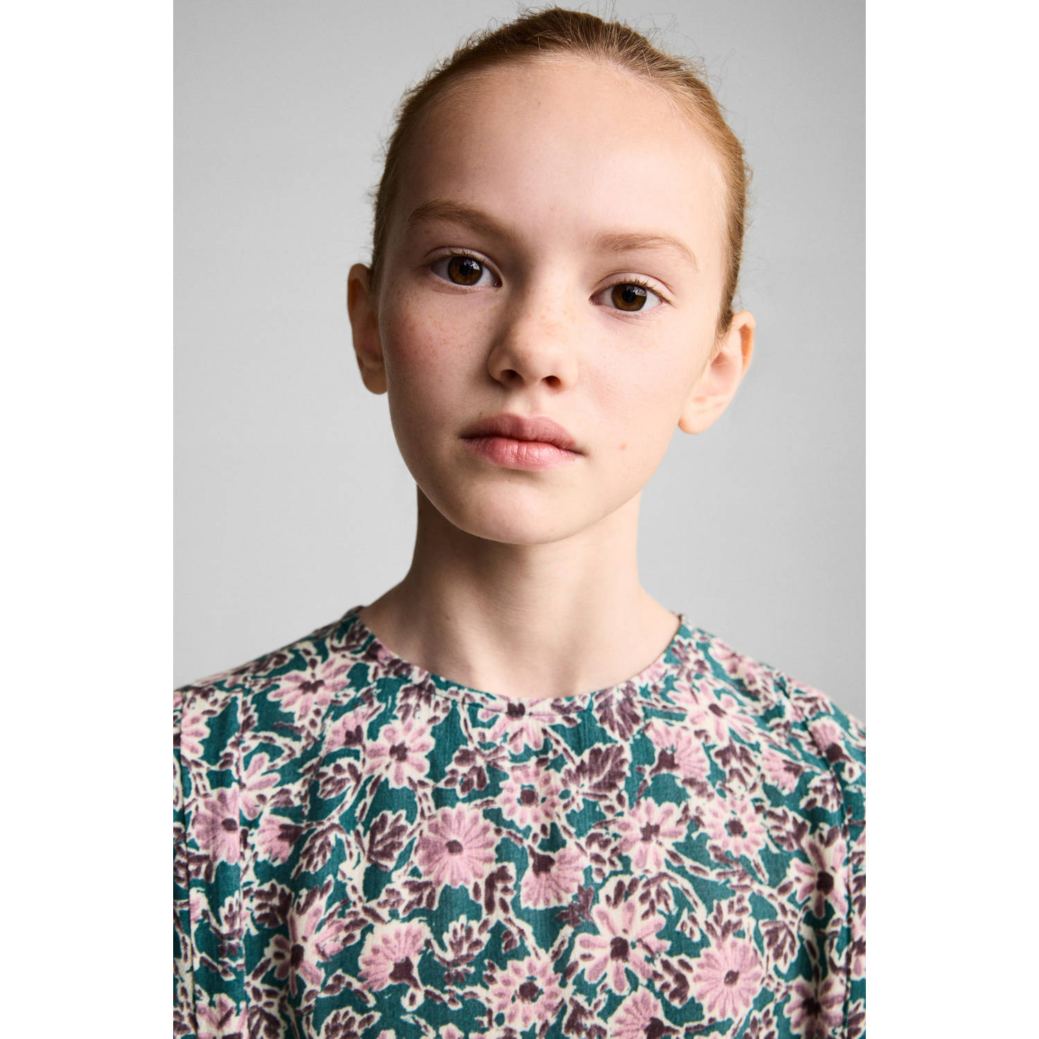 Mango Kids A-lijn jurk roze