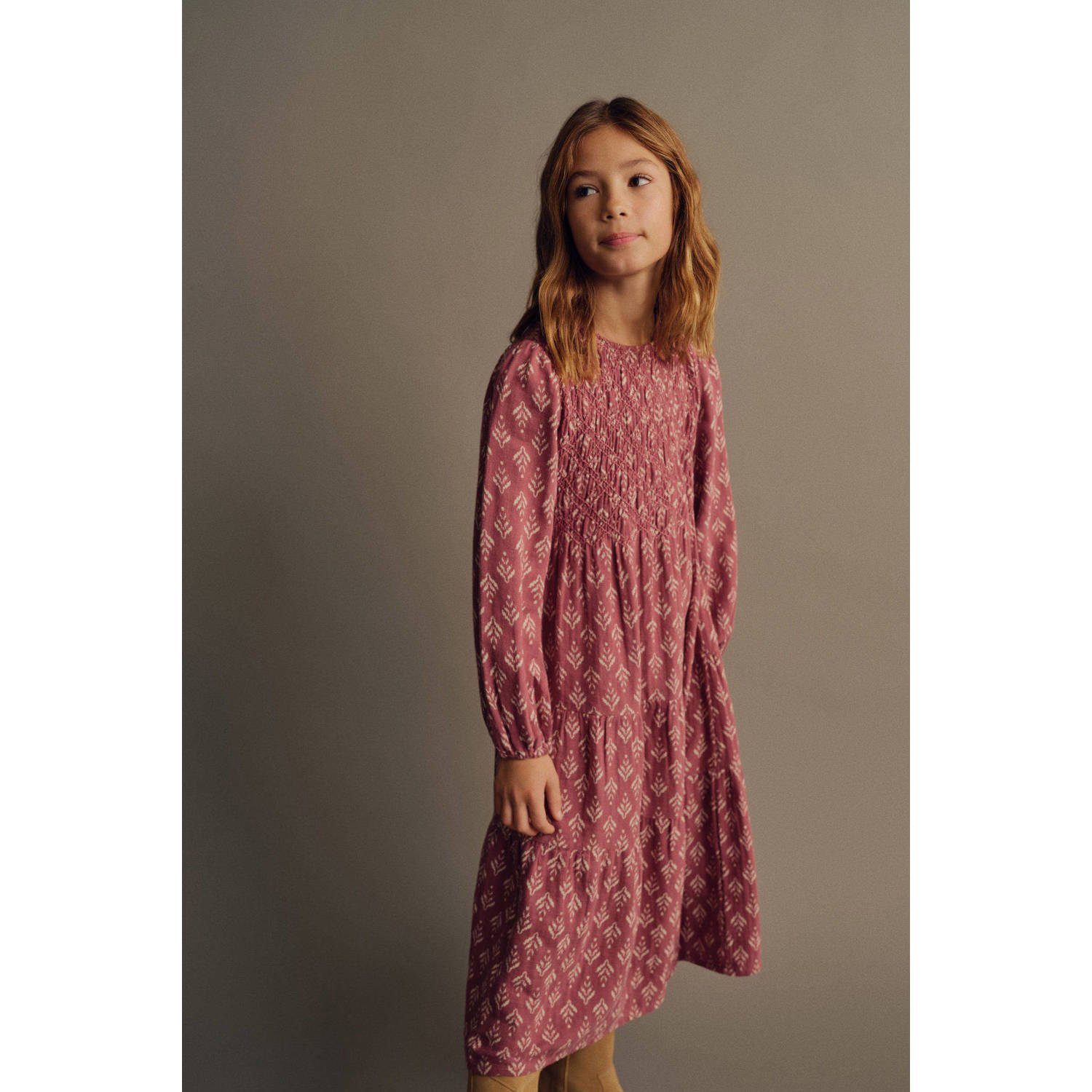 Mango Kids midi jurk rood