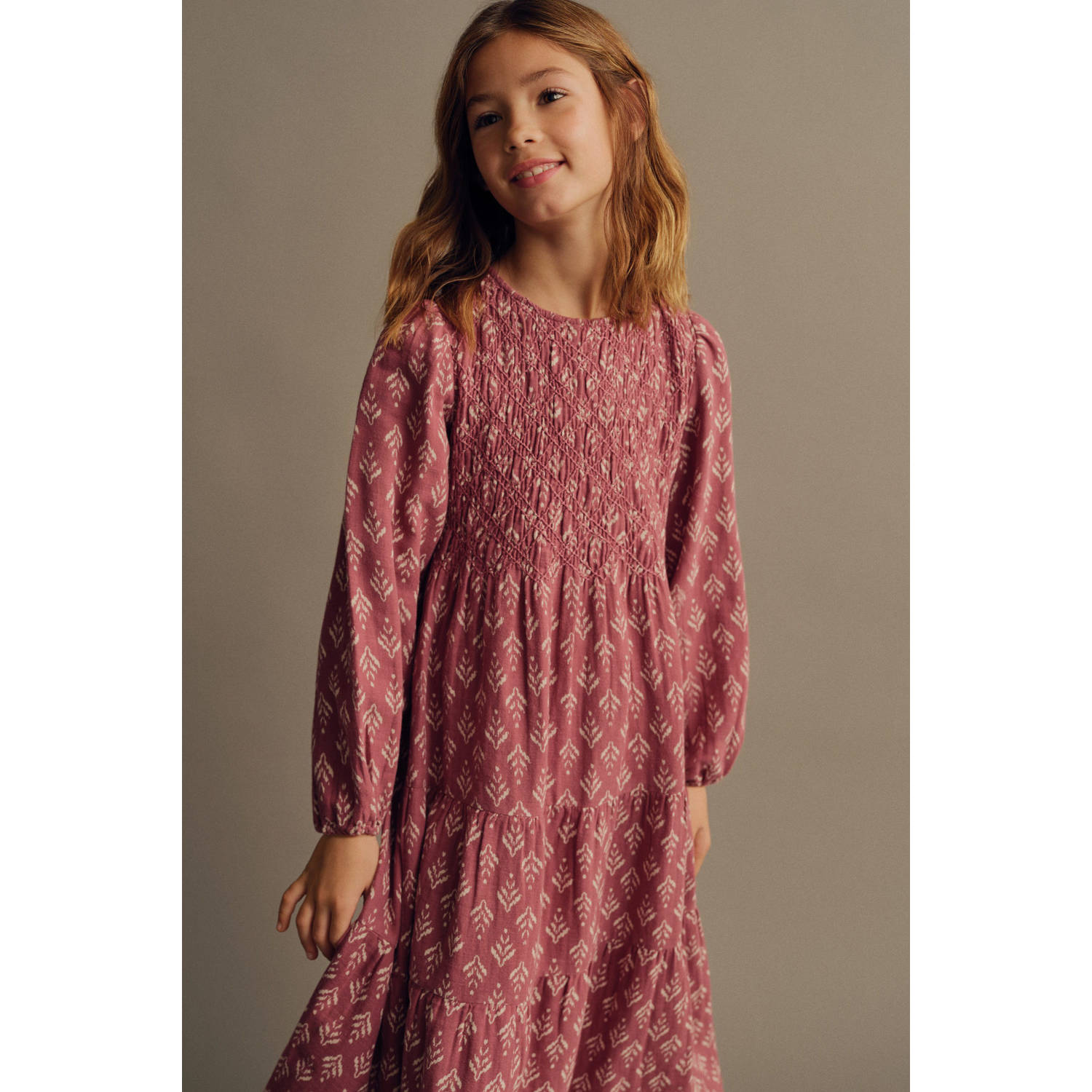 Mango Kids midi jurk rood