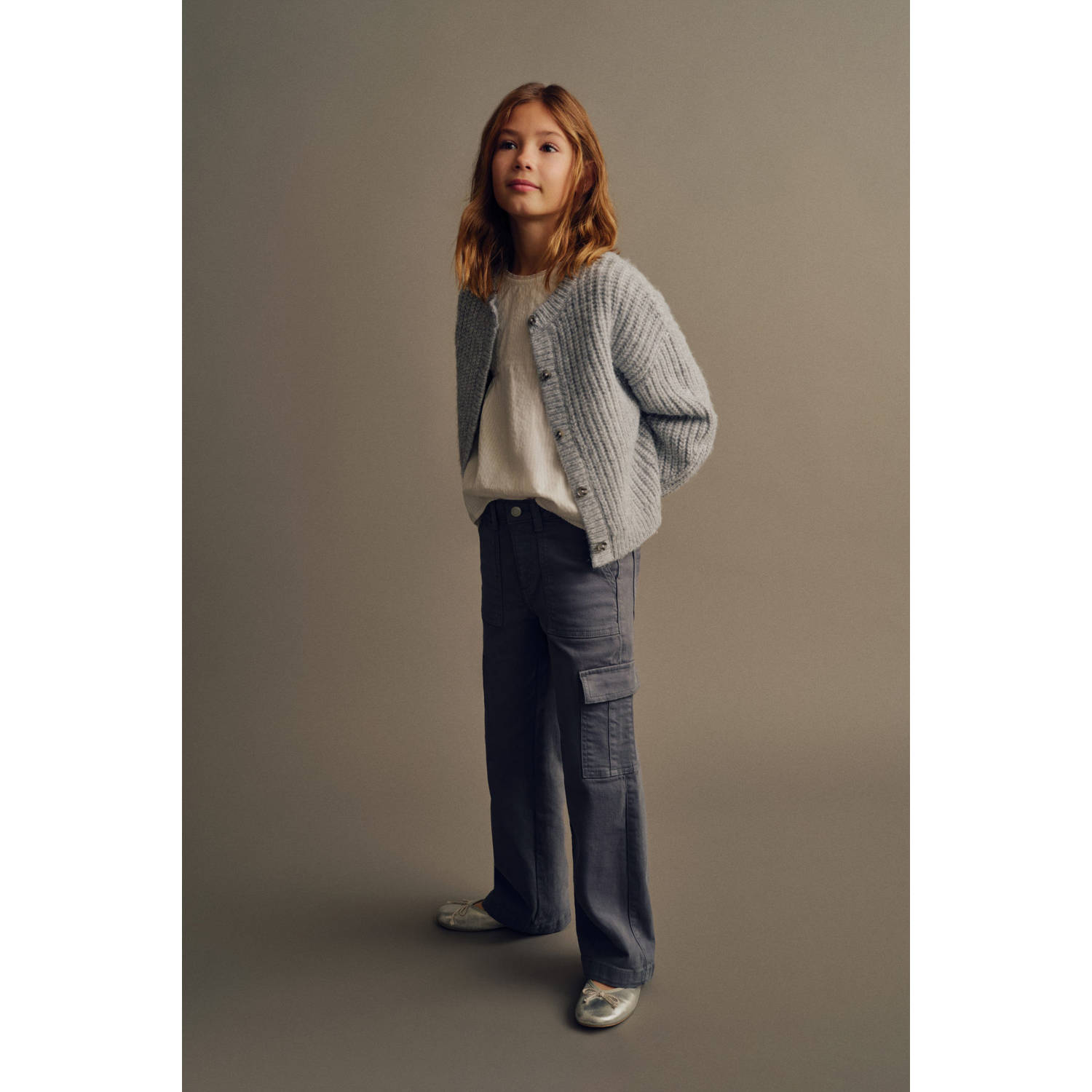 Mango Kids cargo broek groen