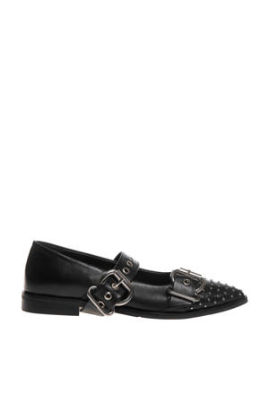   leren loafers zwart
