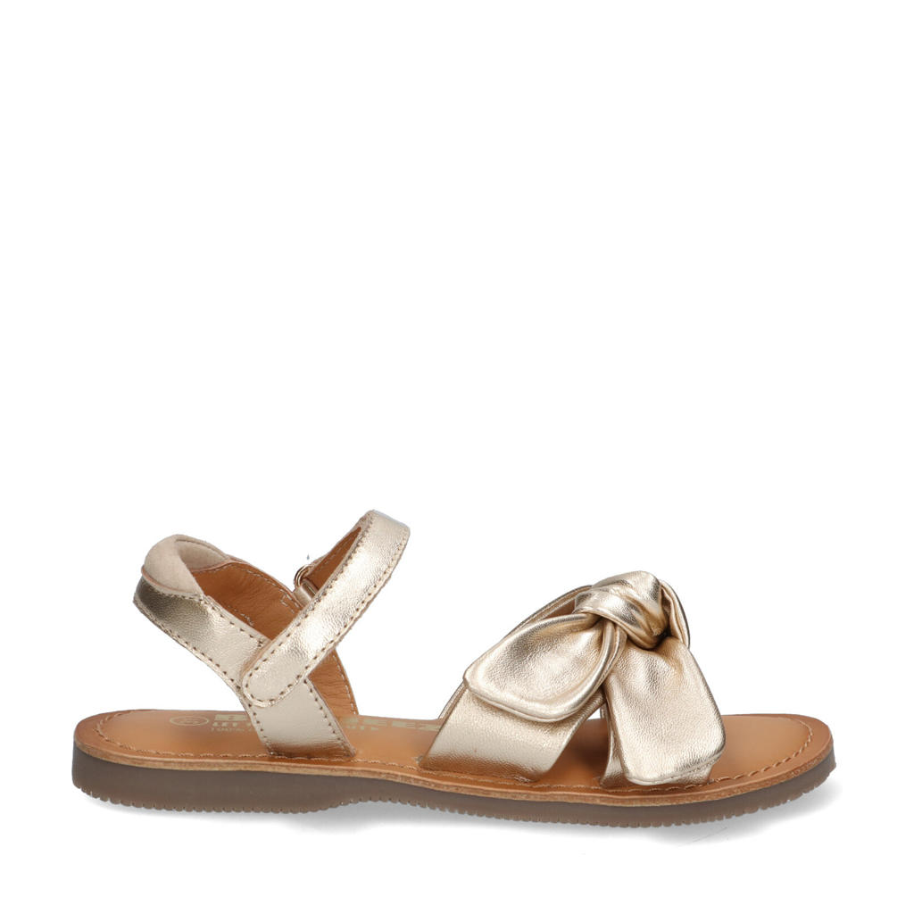 Gouden meisjes Braqeez Sam Sun leren sandalen met klittenband
