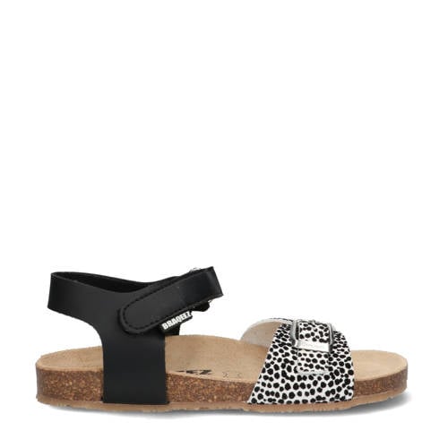 Braqeez Sally Sand sandalen zwart/wit afbeelding