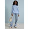 ONLY high waist wide leg jeans light blue denim