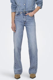 thumbnail: ONLY high waist wide leg jeans light blue denim