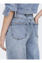 thumbnail: ONLY high waist wide leg jeans light blue denim