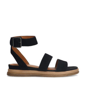  suède sandalen zwart