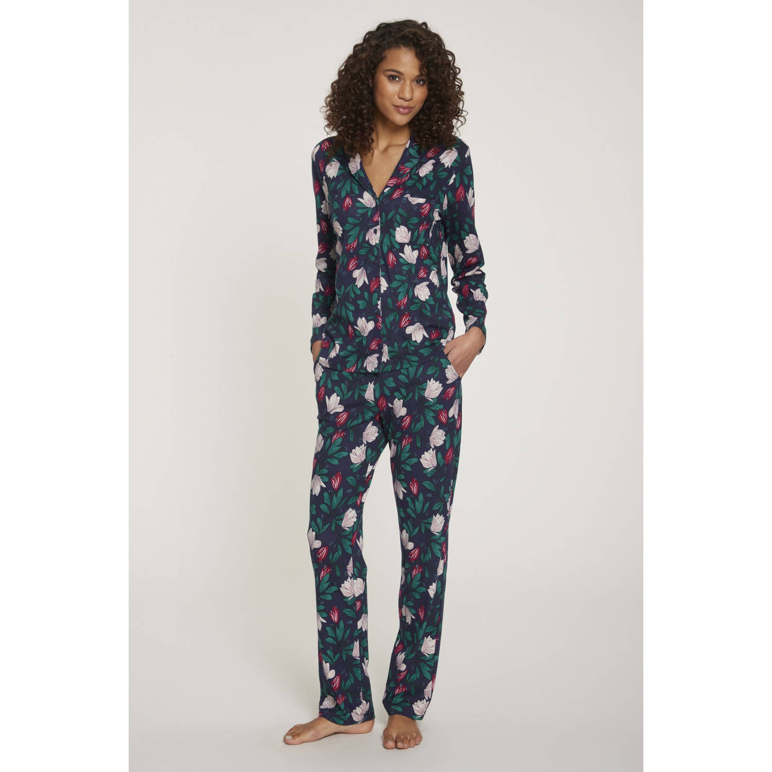 s.Oliver pyjama donkerblauw groen