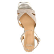 thumbnail: Manfield leren sandalettes goud