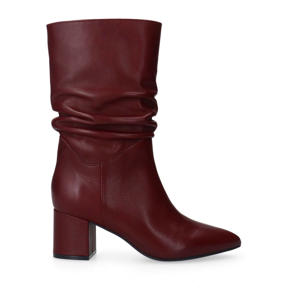   leren halfhoge laarzen bordeaux