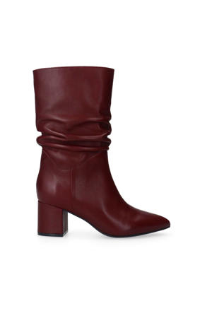 leren halfhoge laarzen bordeaux