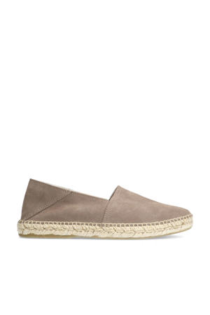 suède espadrilles taupe