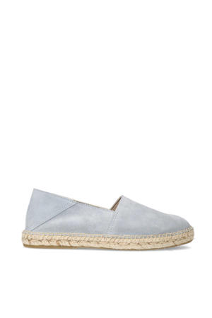 suède espadrilles lichtblauw