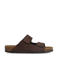 Manfield suède slippers bruin