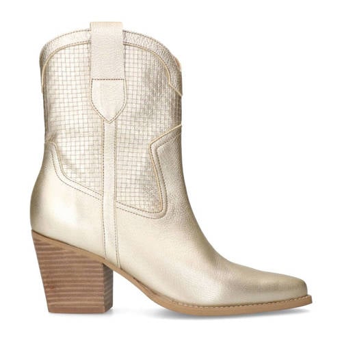 Manfield leren cowboylaarzen goud afbeelding