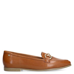 leren loafers cognac