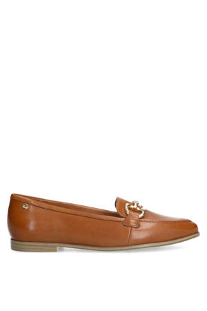 leren loafers cognac