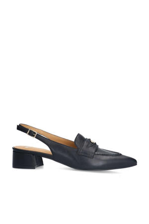slingback loafers zwart