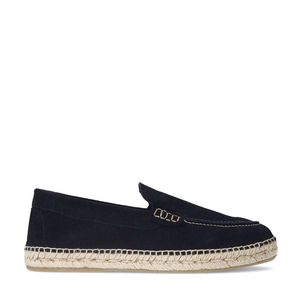 Donkerblauwe heren Manfield suède espadrilles