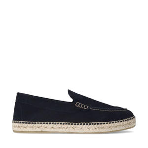 suède espadrilles donkerblauw