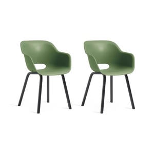 tuinstoel Noa groen (set van 2)