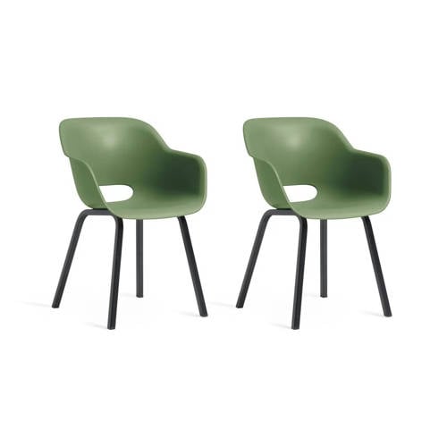 Keter tuinstoel Noa groen (set van 2) afbeelding