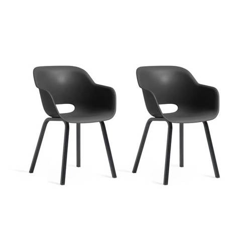 Keter tuinstoel Noa grafiet (set van 2) afbeelding