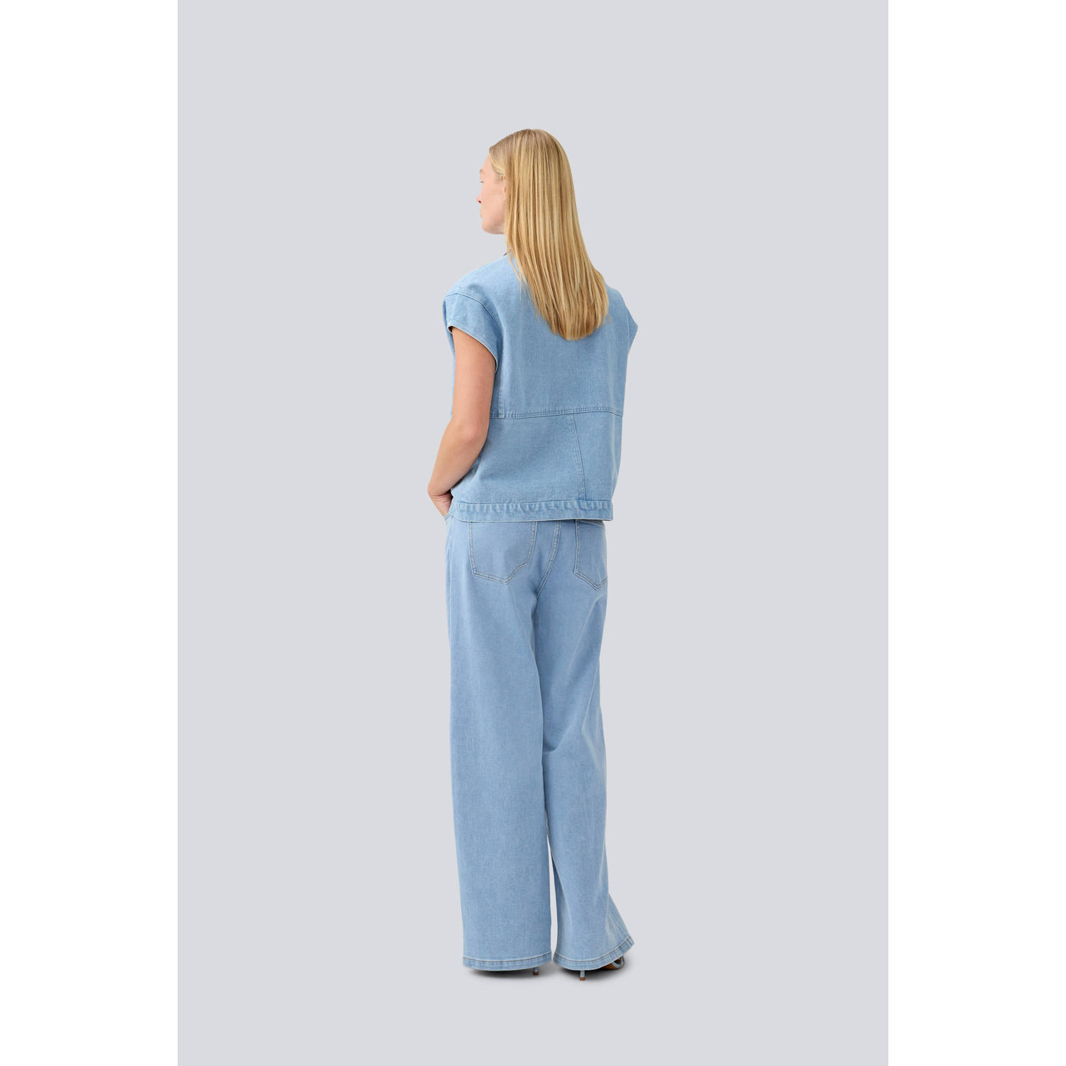 Modström blouse light blue denim