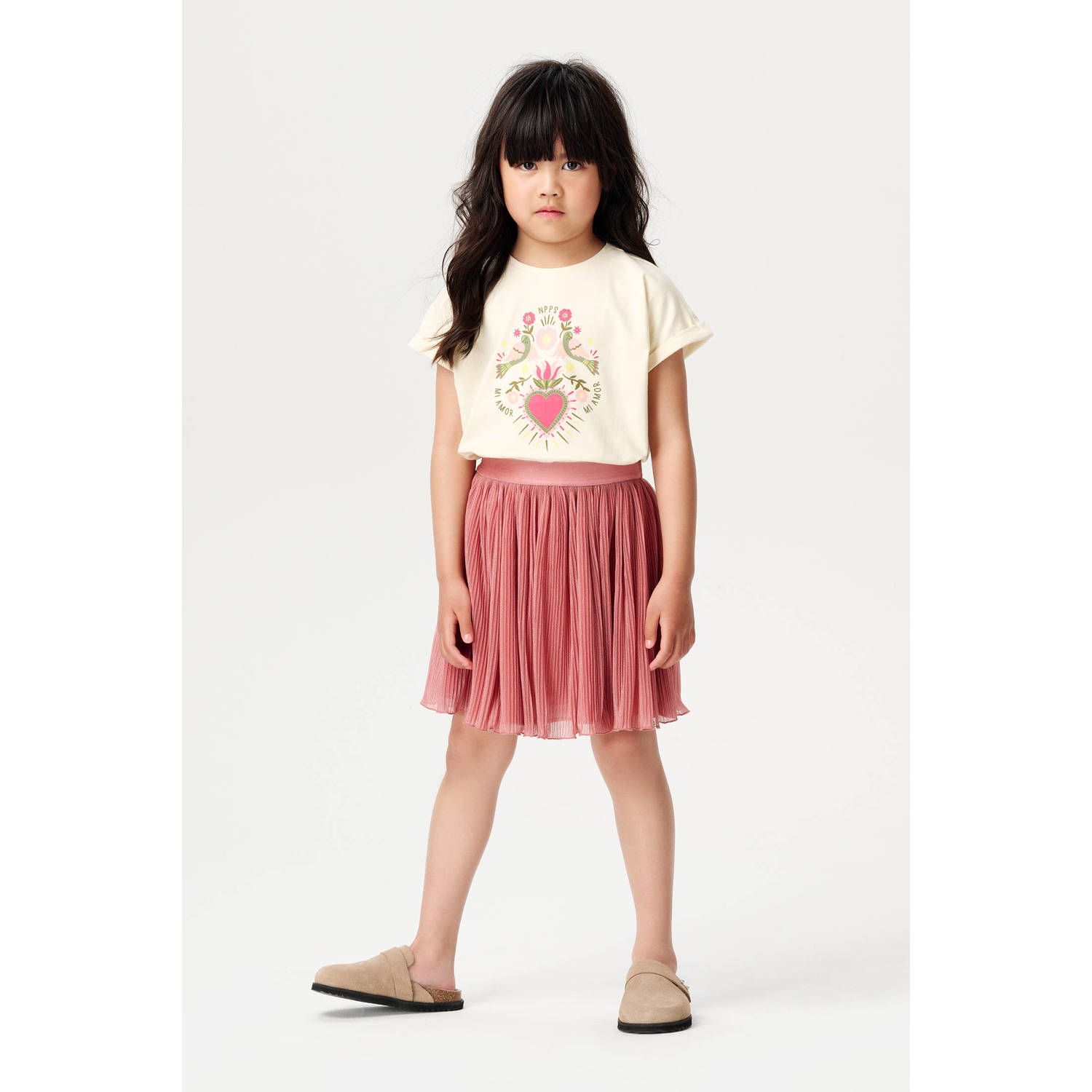 Noppies kids korte rok oudroze