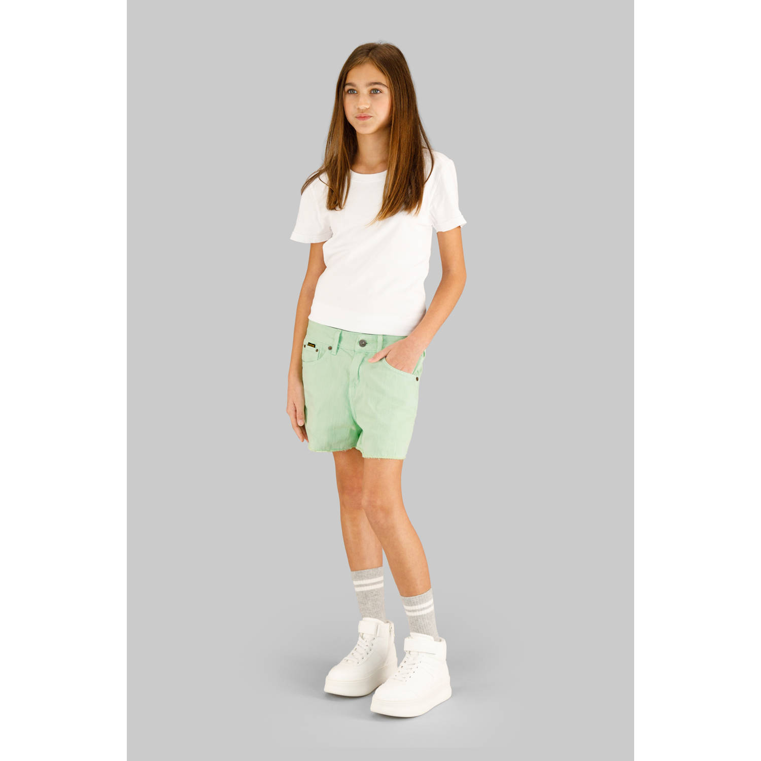 G-STAR regular denim short lichtgroen