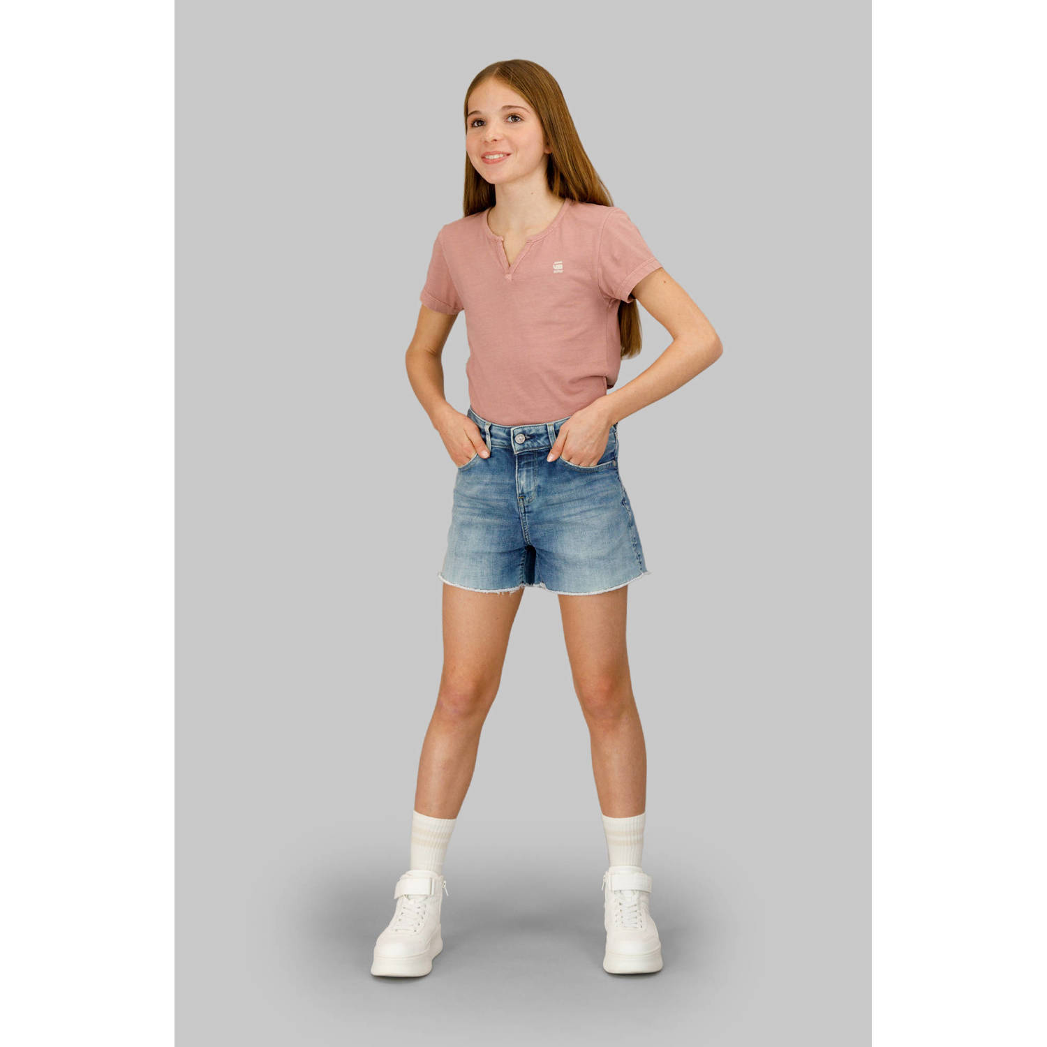 G-STAR regular denim short light blue denim