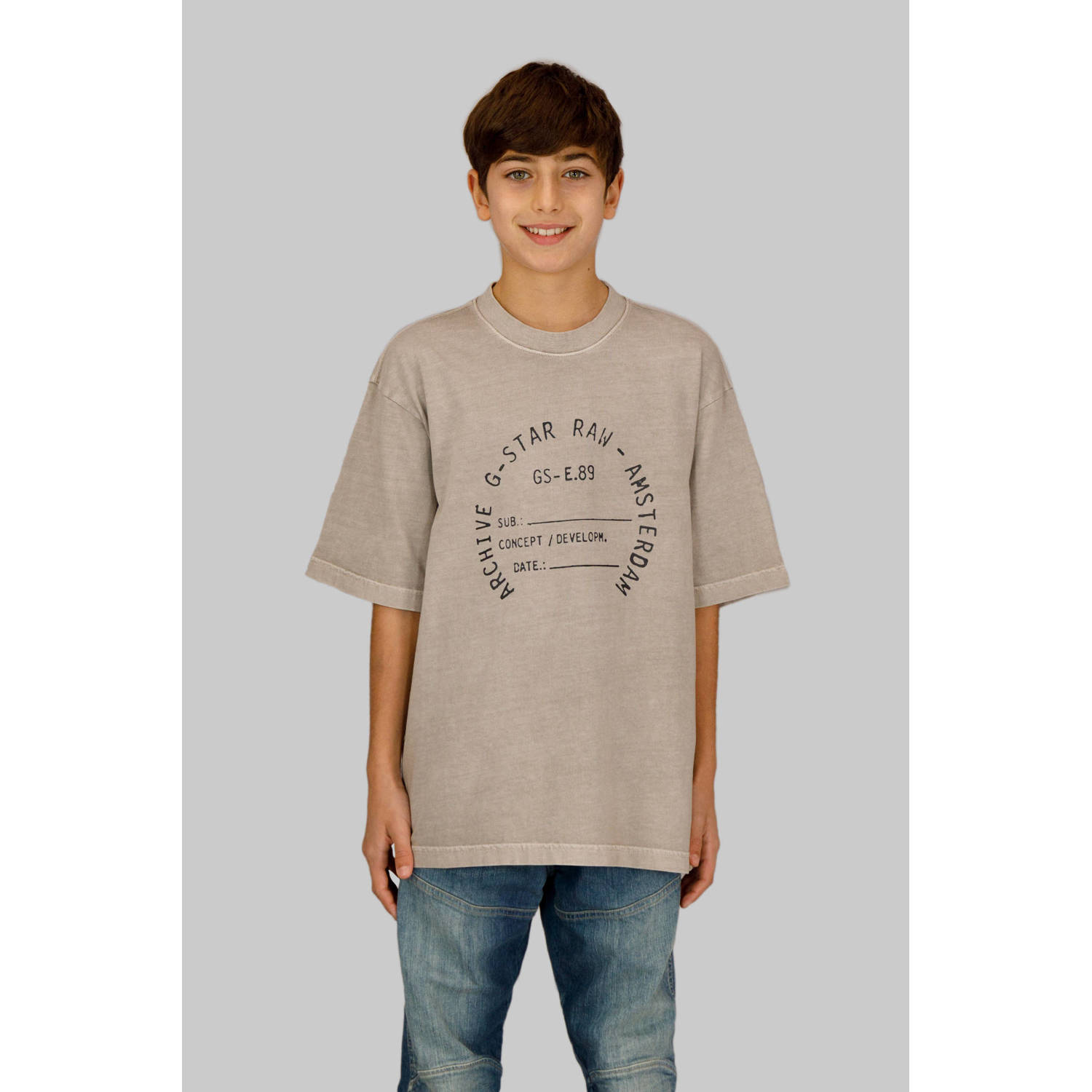 G-STAR T-shirt grijsbruin