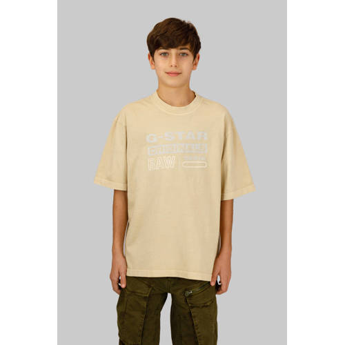 G-STAR T-shirt beige afbeelding