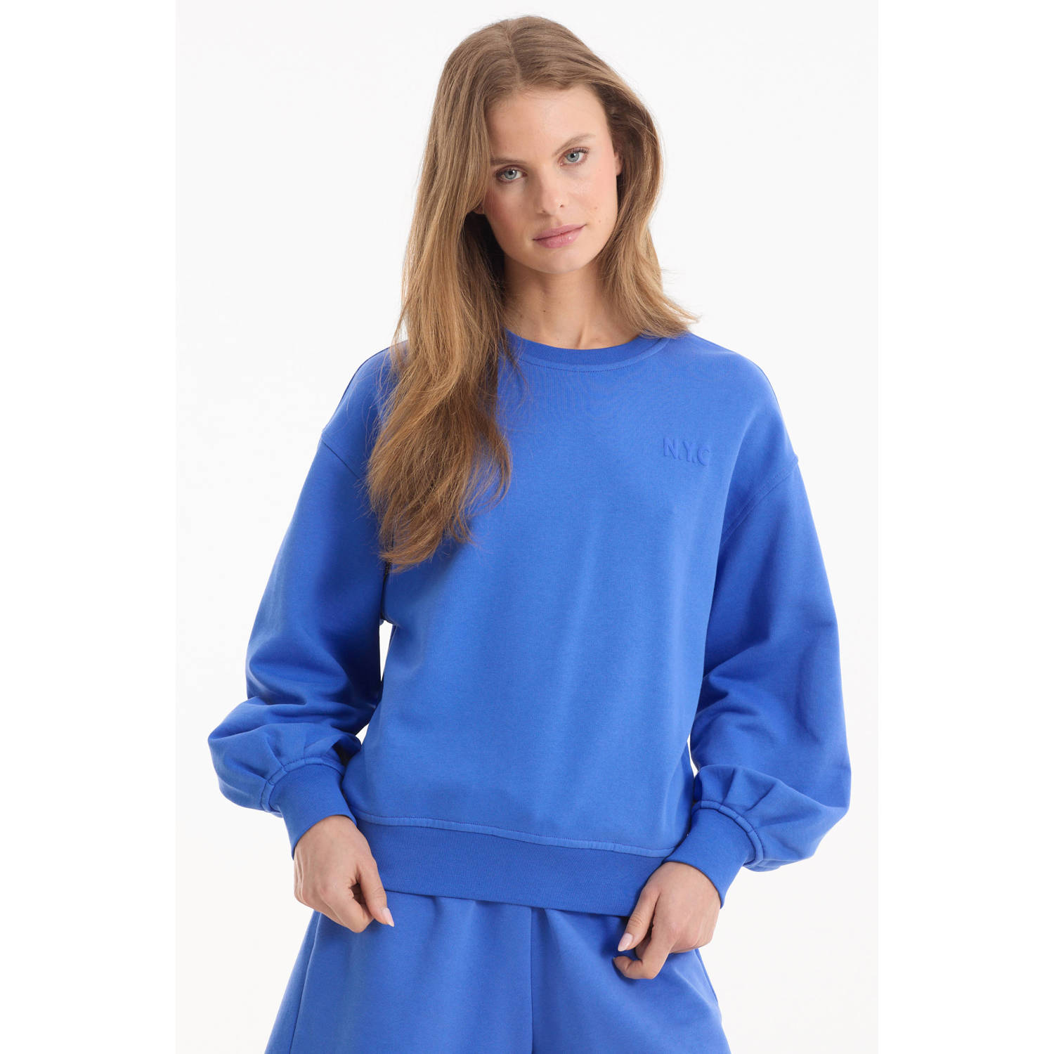 Anytime sweater blauw