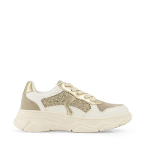 chunky sneakers goud/ecru