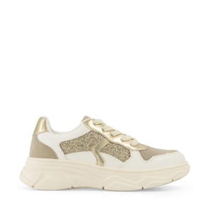 chunky sneakers goud/ecru