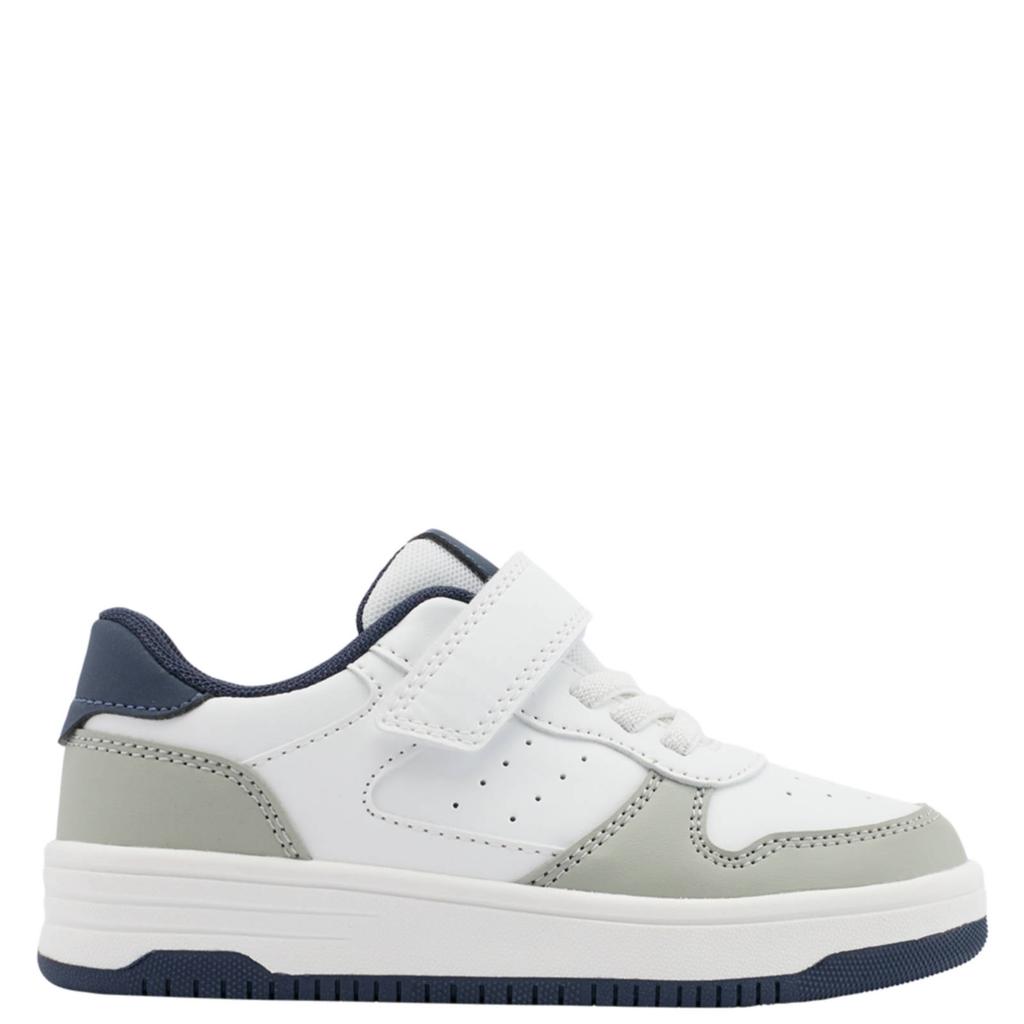Witte jongens Vty sneakers van textiel/synthetisch met elastische veter- met klittenbandsluiting