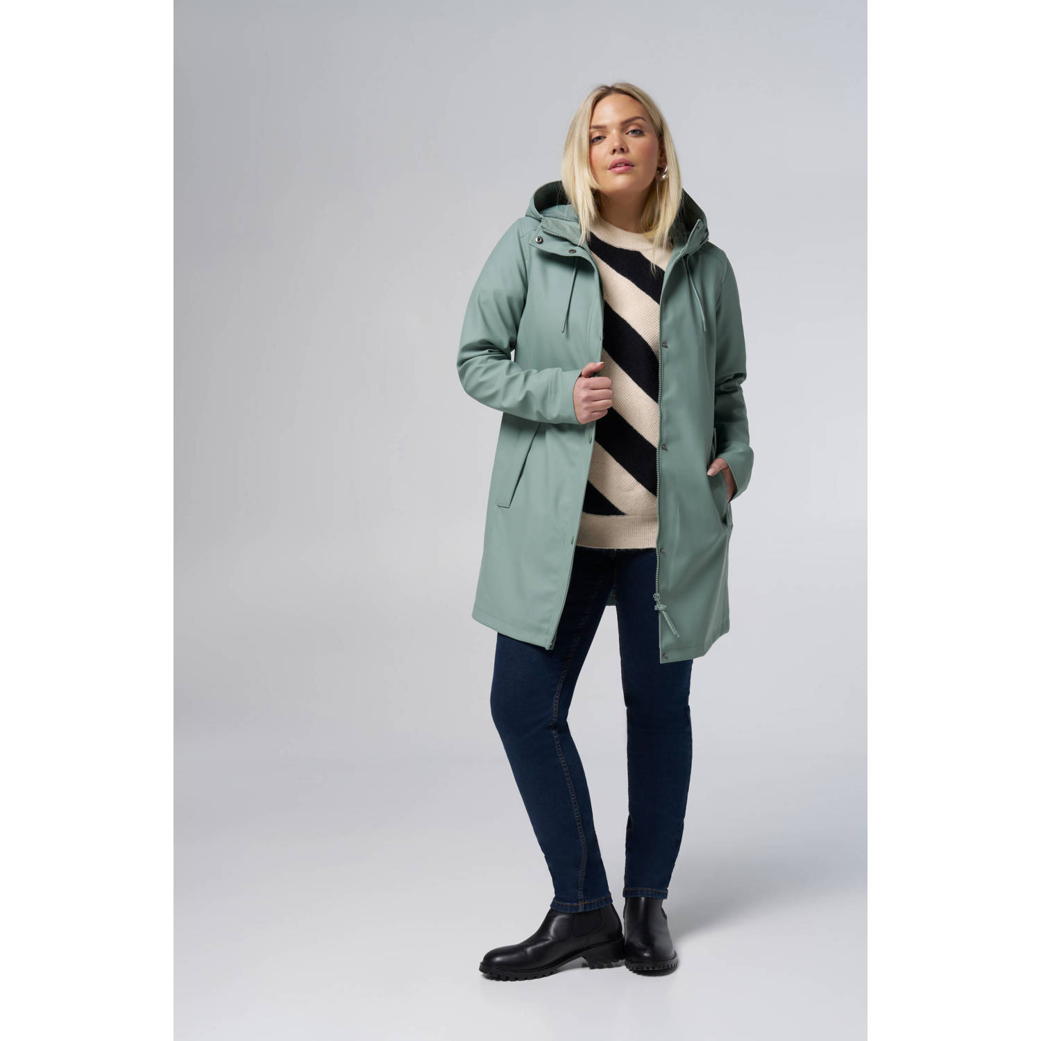 MS Mode regenjas mintgroen