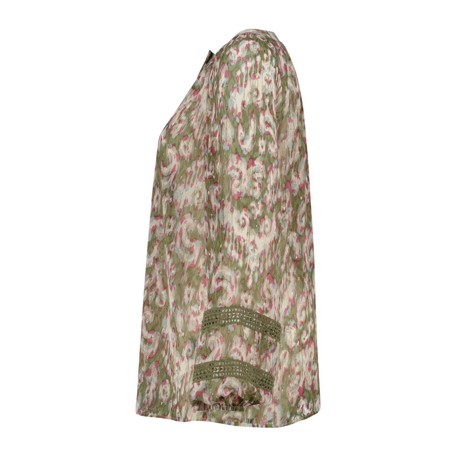 MS Mode blouse kaki met lurex