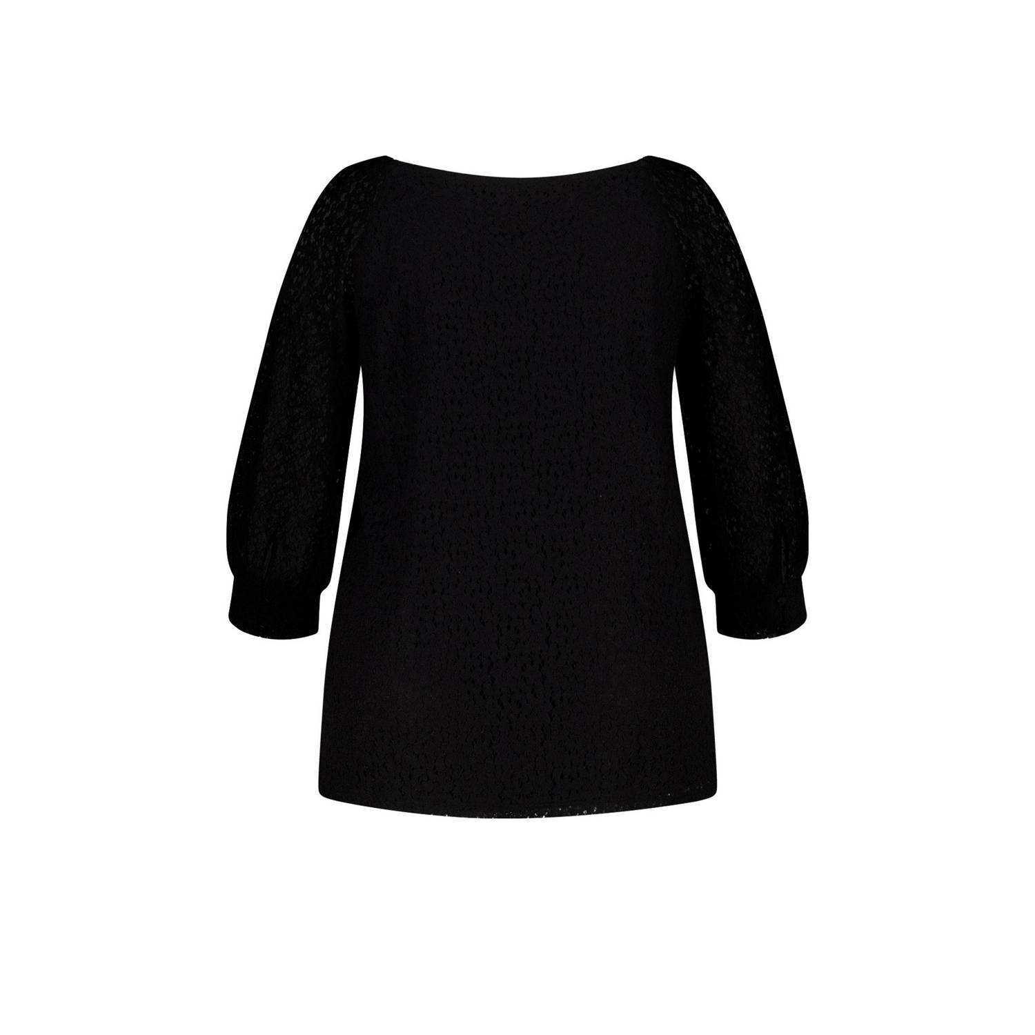 MS Mode top zwart gebreid