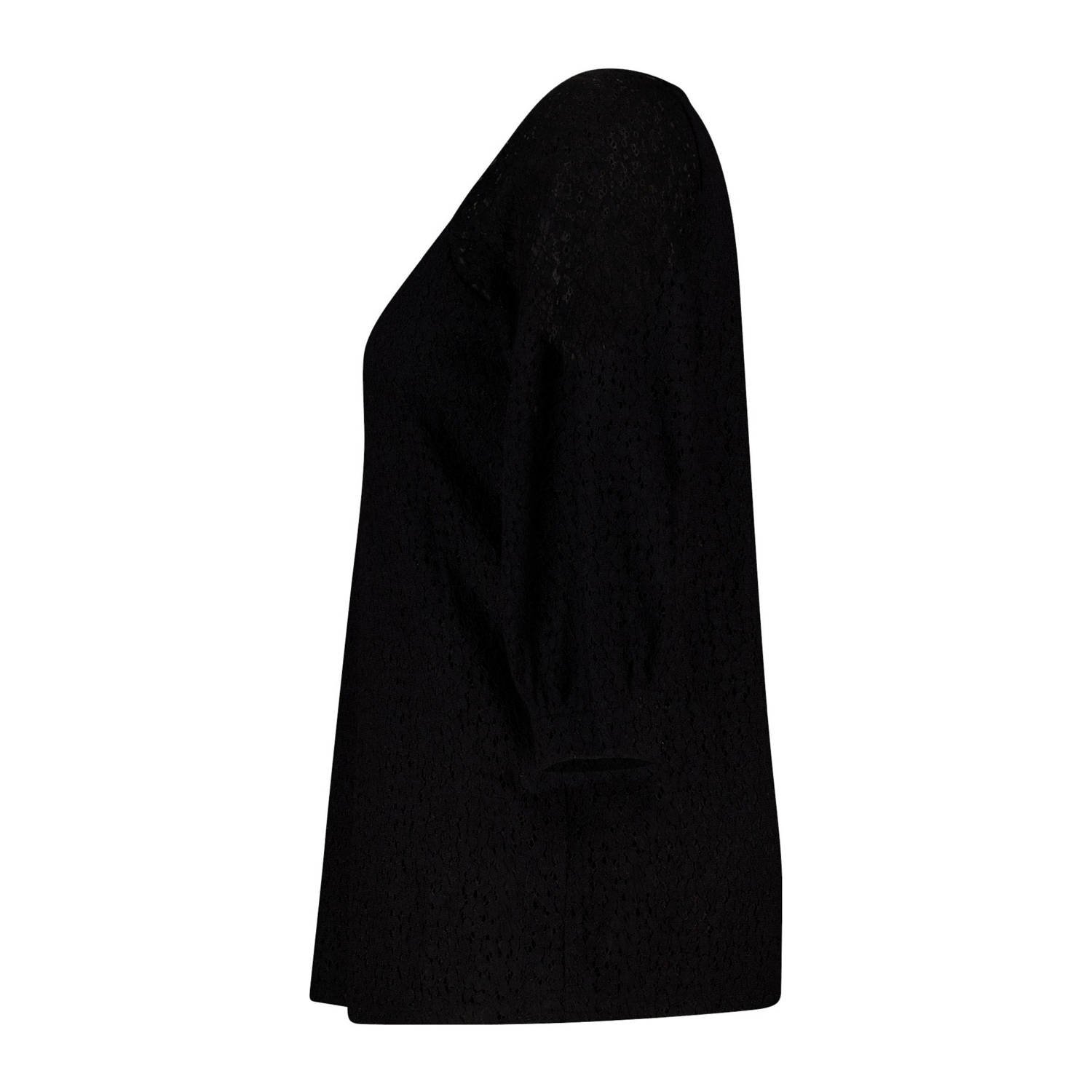 MS Mode top zwart gebreid