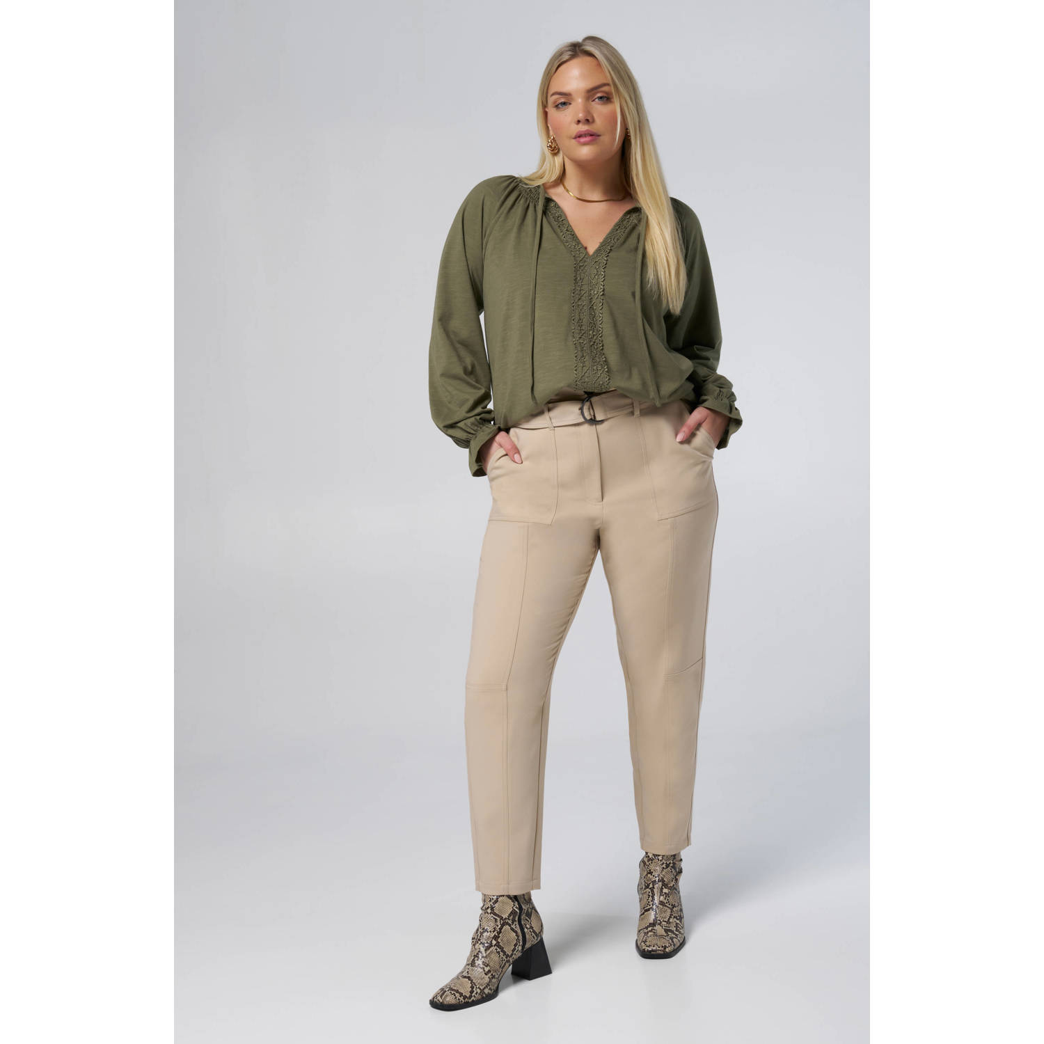 MS Mode blousetop kaki