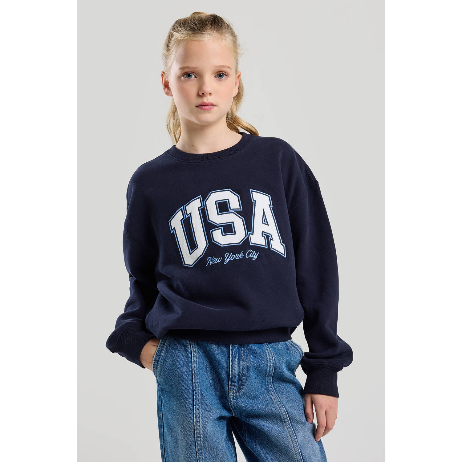 America Today sweater blauw